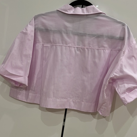 ZARA cropped striped button down. NWT. Size XS - Picture 5 of 6